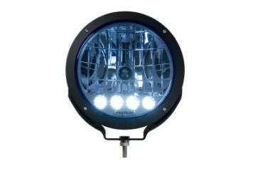 Picture of Putco HID Off Road Lamp w-4 LED DayTime Running Lights - 9in Black Housing w- Blue Tinted Lens