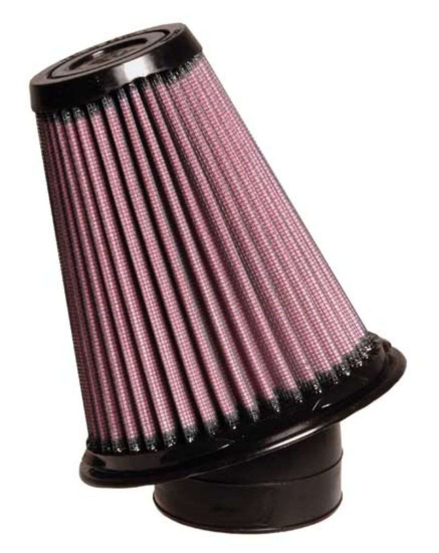 Picture of K&N Rubber Round Tapered Angled Air Filter 2.5in Flng ID 5.25in Bs OD 2.5in Tp OD 5.75in H