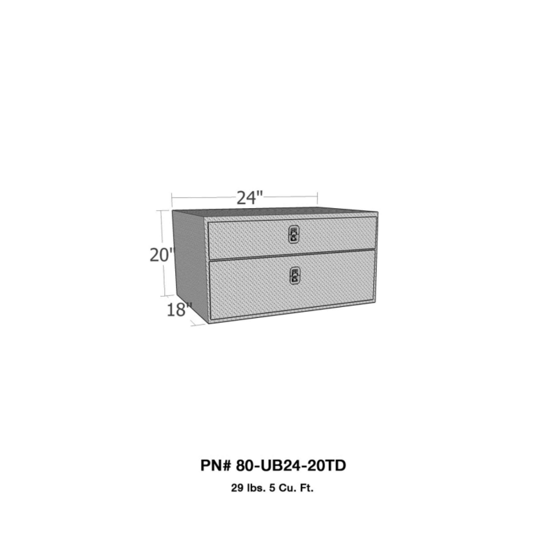 Picture of Westin/Brute UnderBody 24in x 20in w/ Top Drawer - Aluminum