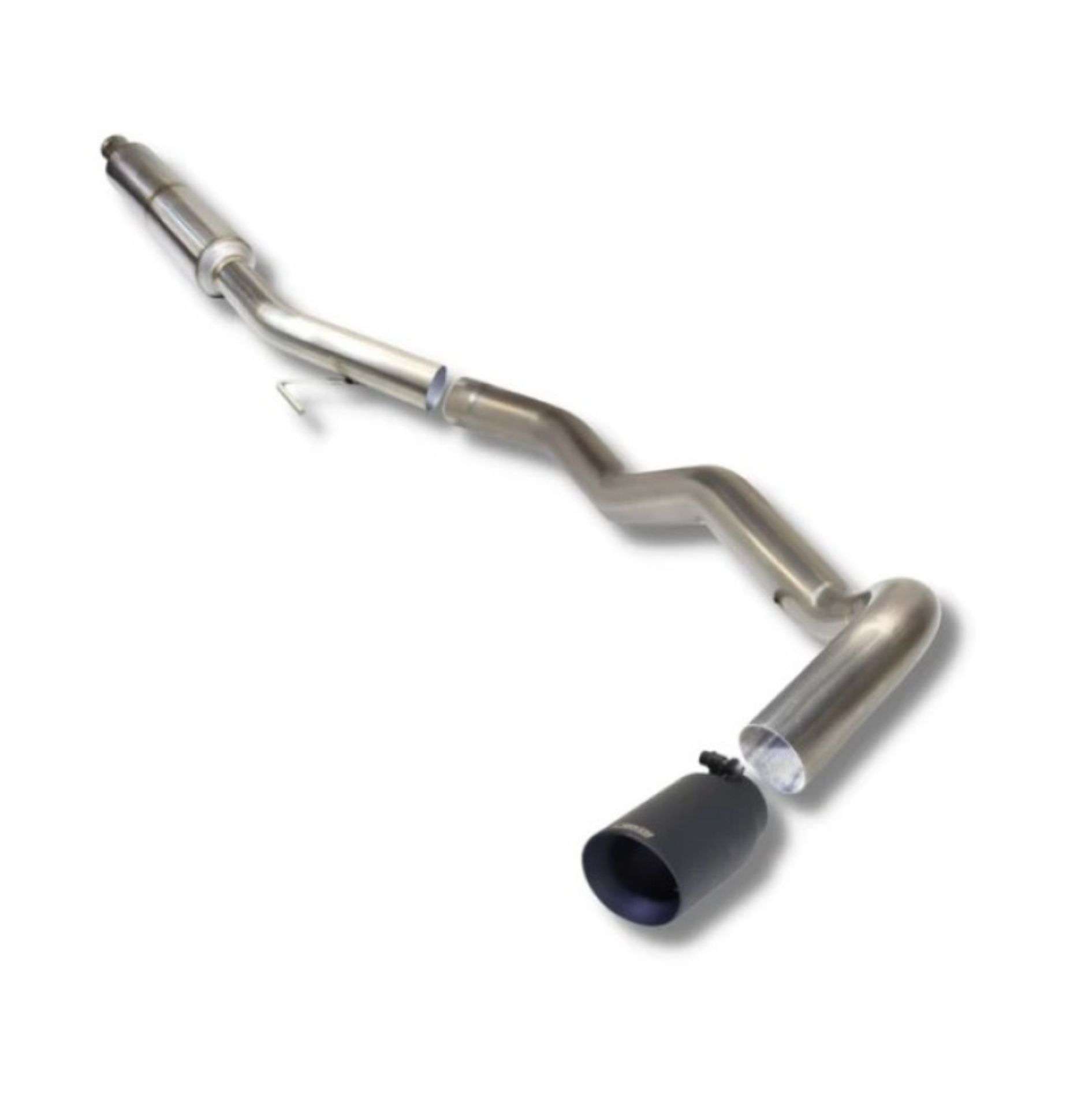 Picture of Carven 19-21 Jeep Gladiator Over Axle Dump Kit 3in R-Series Muffler 4in Black Tip