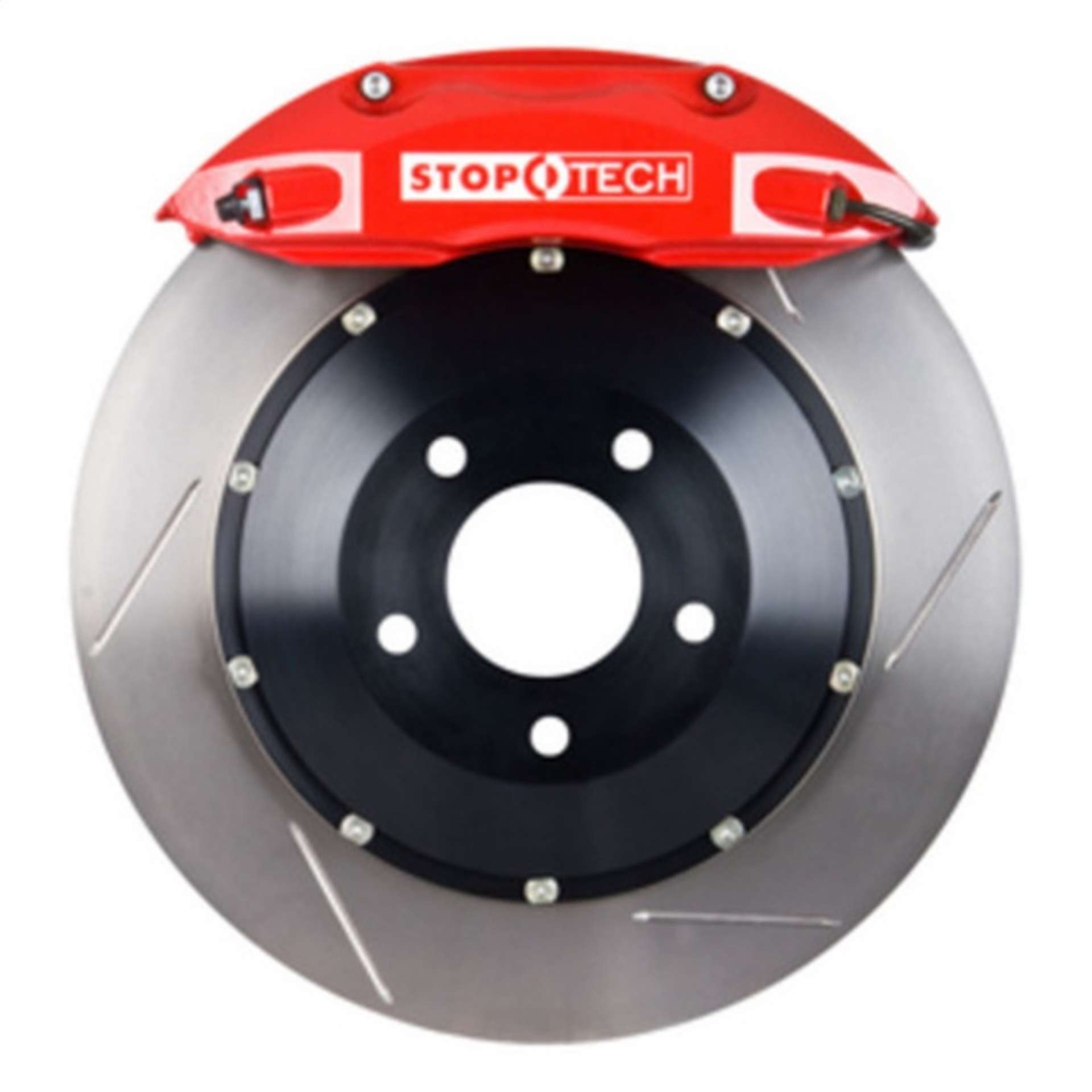 Picture of StopTech BBK 01-07 BMW M3 E46 Front 4 Piston 355x32 Red Calipers Slotted Two Piece Rotors