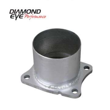 Picture of Diamond Eye ADAPTER 4-BOLT FLANGE 4in INNER DIA CLAMP-ON AL: 01-05 CHEVY-GMC 6-6L 2500-3500 CHV-FBA