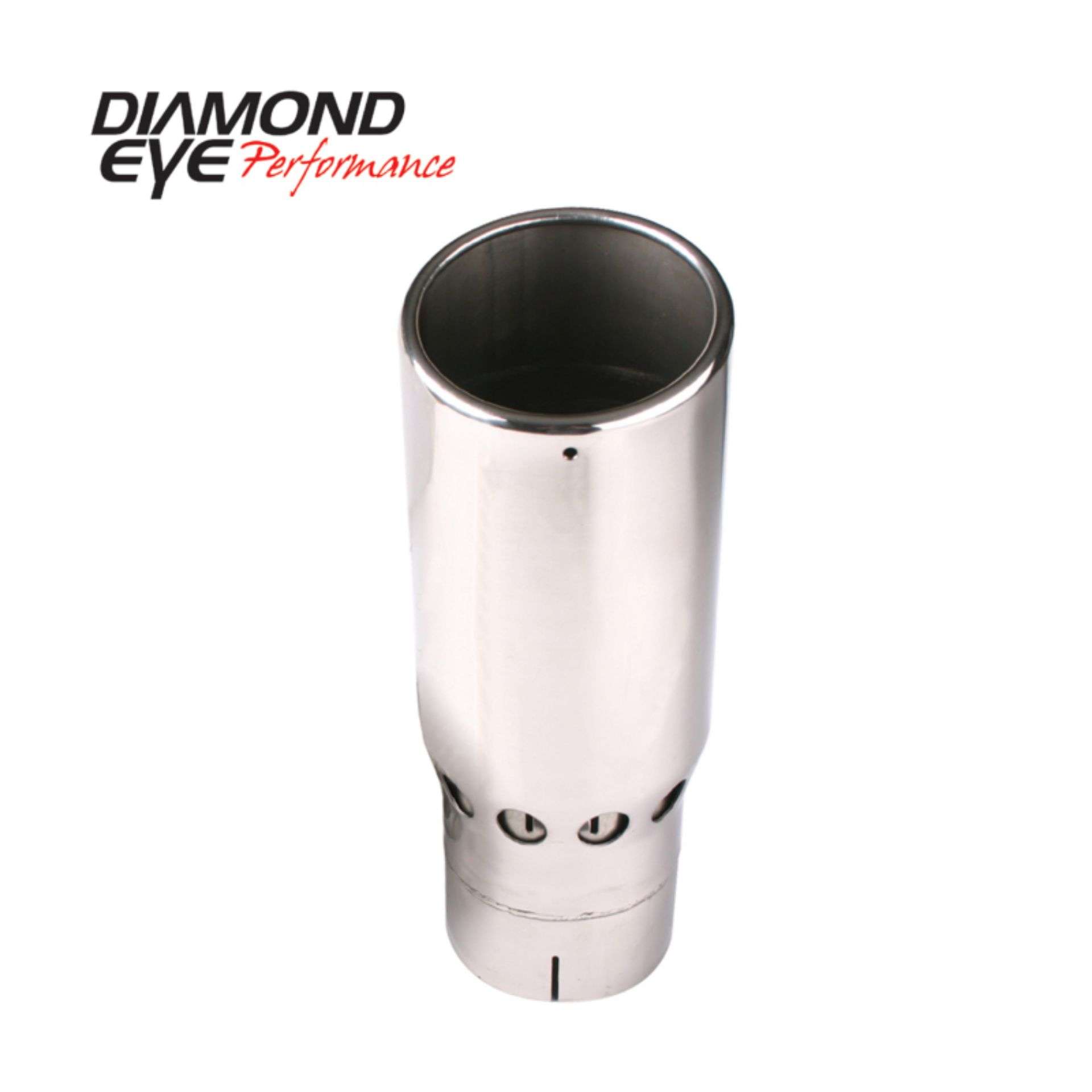 Picture of Diamond Eye TIP 5in INLET X 6in OUTLET VENTED-INTERCOOLER ROLLED ANGLE SLOTTED POLISHED SS 15 ANGLE