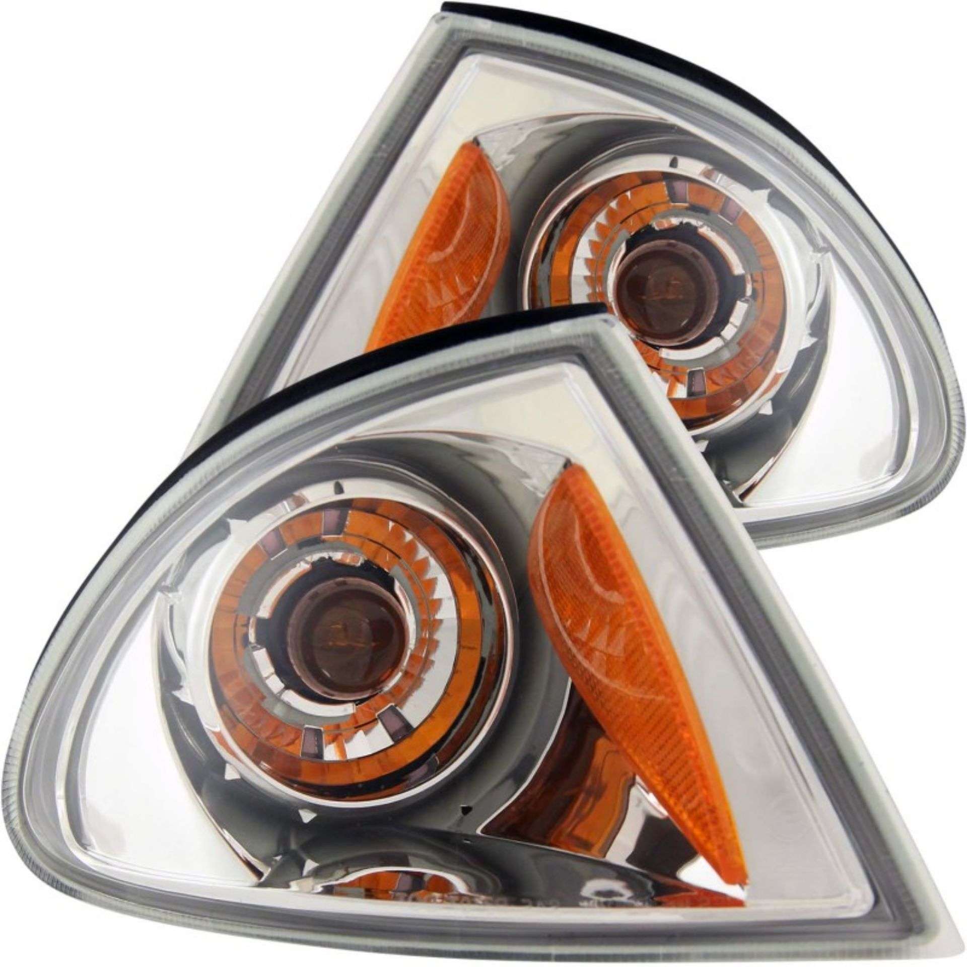 Picture of ANZO Corner Lights 1999-2001 BMW 3 Series E46 Euro Corner Lights Chrome w/ Amber Reflector