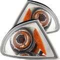 Picture of ANZO Corner Lights 1999-2001 BMW 3 Series E46 Euro Corner Lights Chrome w/ Amber Reflector