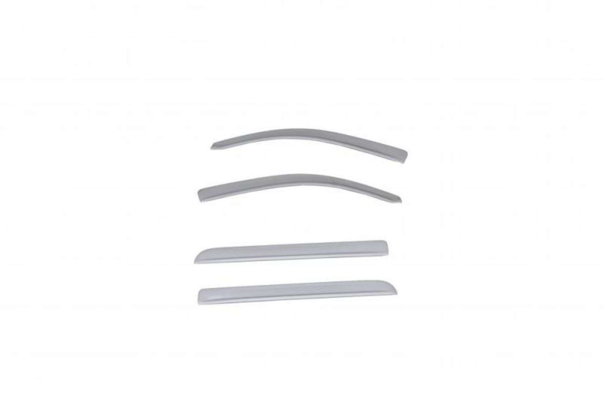 Picture of AVS 15-18 Chevy Silverado 1500 Crew Cab Low Profile Color Match Ventvisors 4pc - Silver Ice Metallic