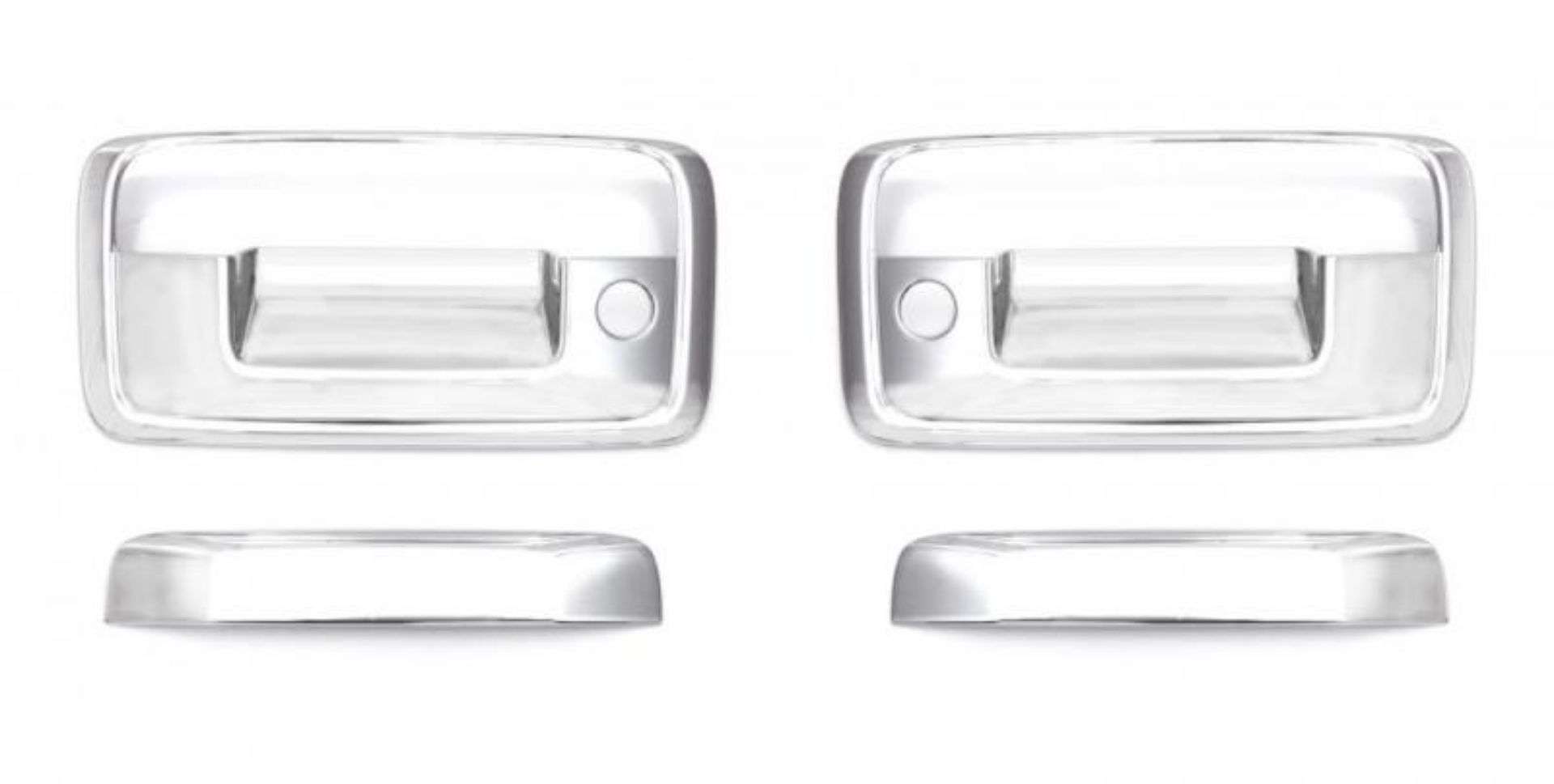 Picture of AVS 15-18 Chevy Silverado 1500 (w/o Rear Camera) Tailgate Handle Cover 2pc - Chrome