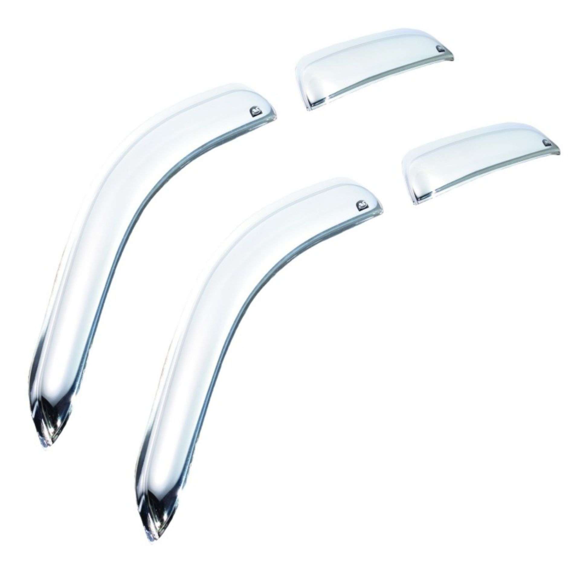 Picture of AVS 07-13 Chevy Avalanche Ventvisor Outside Mount Front & Rear Window Deflectors 4pc - Chrome