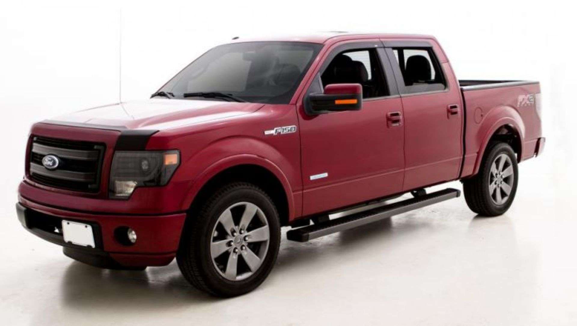 Picture of AVS 07-13 GMC Sierra 1500 Ext. Cab Ventvisor & Aeroskin Deflector Combo Kit - Matte Black