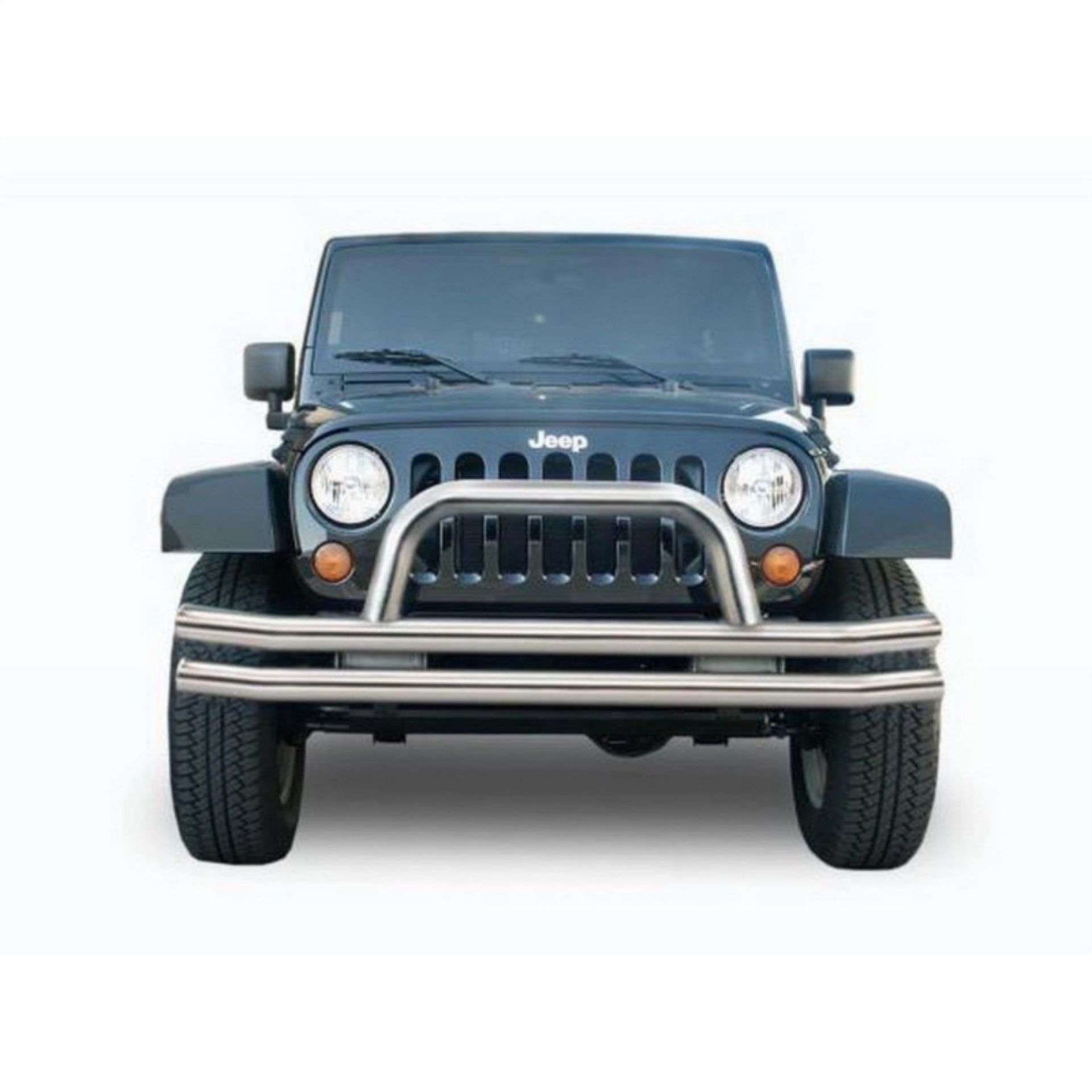 Picture of Rampage 2007-2018 Jeep Wrangler(JK) Double Tube Bumper Front - Stainless