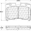 Picture of StopTech 93-98 Toyota Supra Street Performance Front Brake Pads