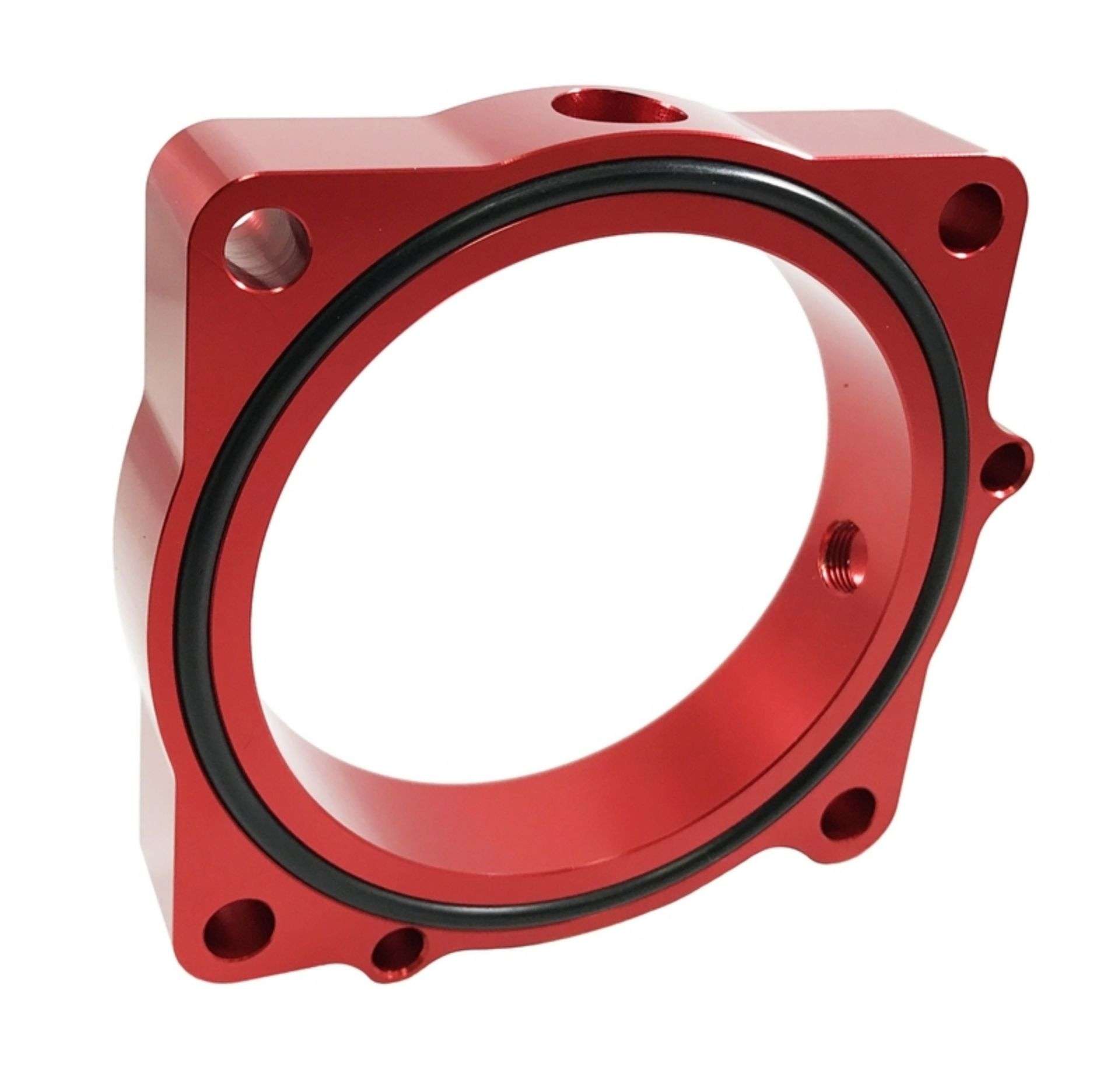 Picture of Torque Solution Throttle Body Spacer (Red): Dodge Challenger R/T / SRT8 2011-2012 V8-5.7/6.4L