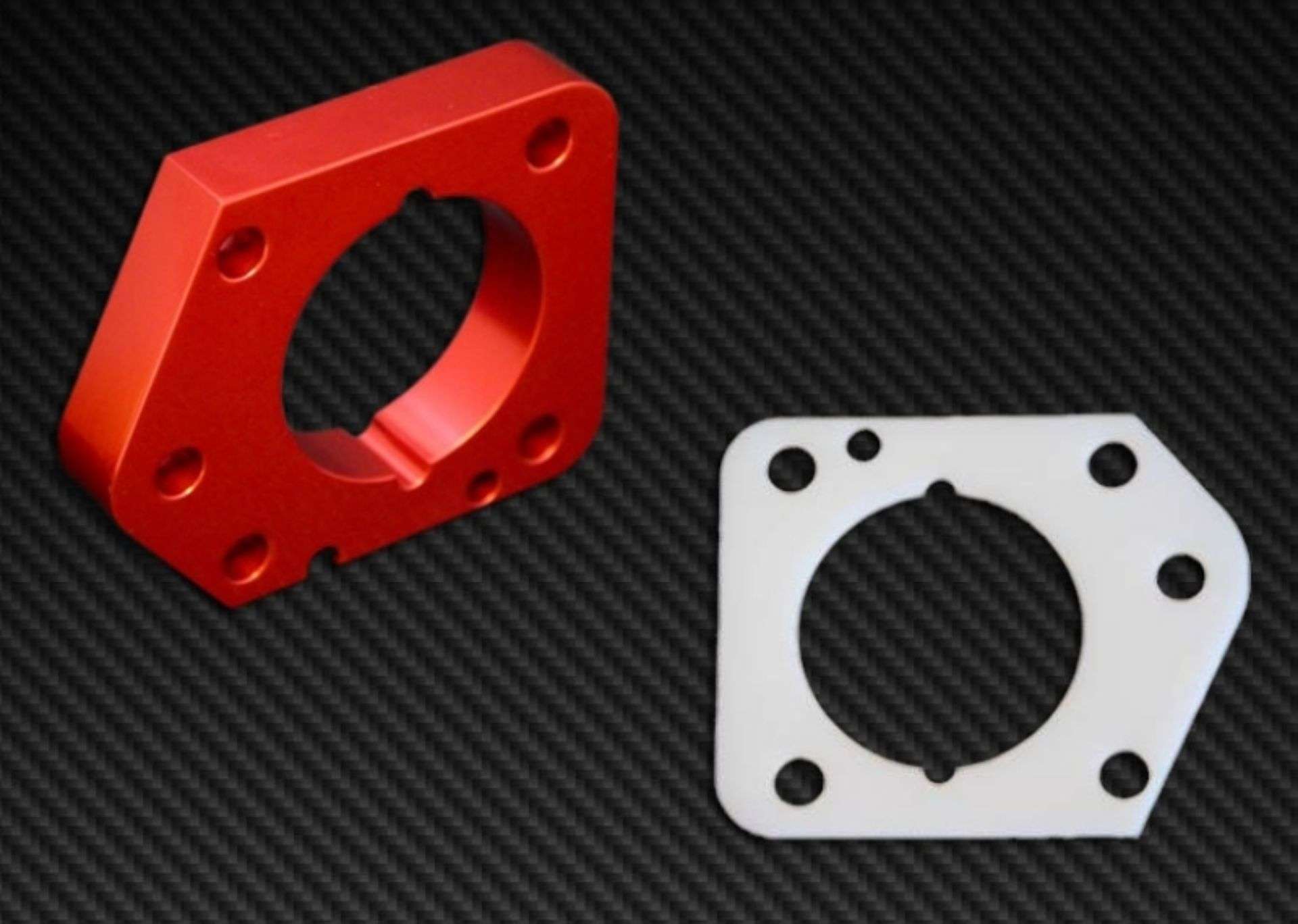 Picture of Torque Solution Throttle Body Spacer (Red): Honda Civic LX/EX/DX 2006-2011