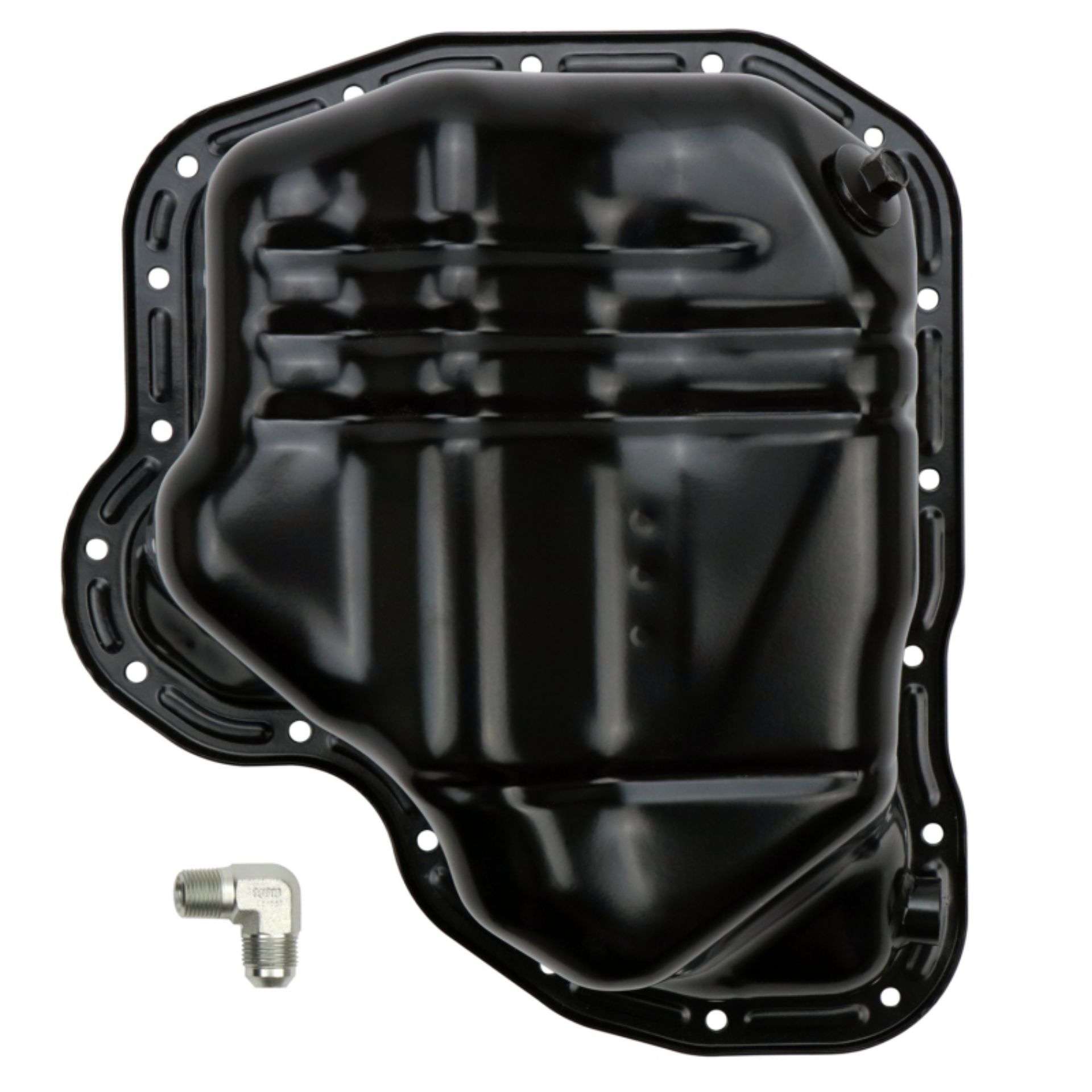 Picture of Wehrli 11-16 Chevrolet 6.6L LML Duramax Lower Oil Pan w/Twin Turbo Drain Fitting