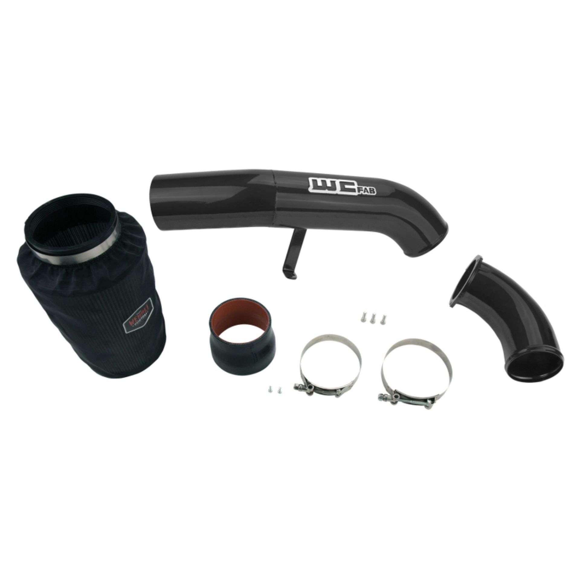 Picture of Wehrli 01-04 Chevrolet 6.6L LB7 Duramax 4in Intake Kit Stage 2 - Gloss Black