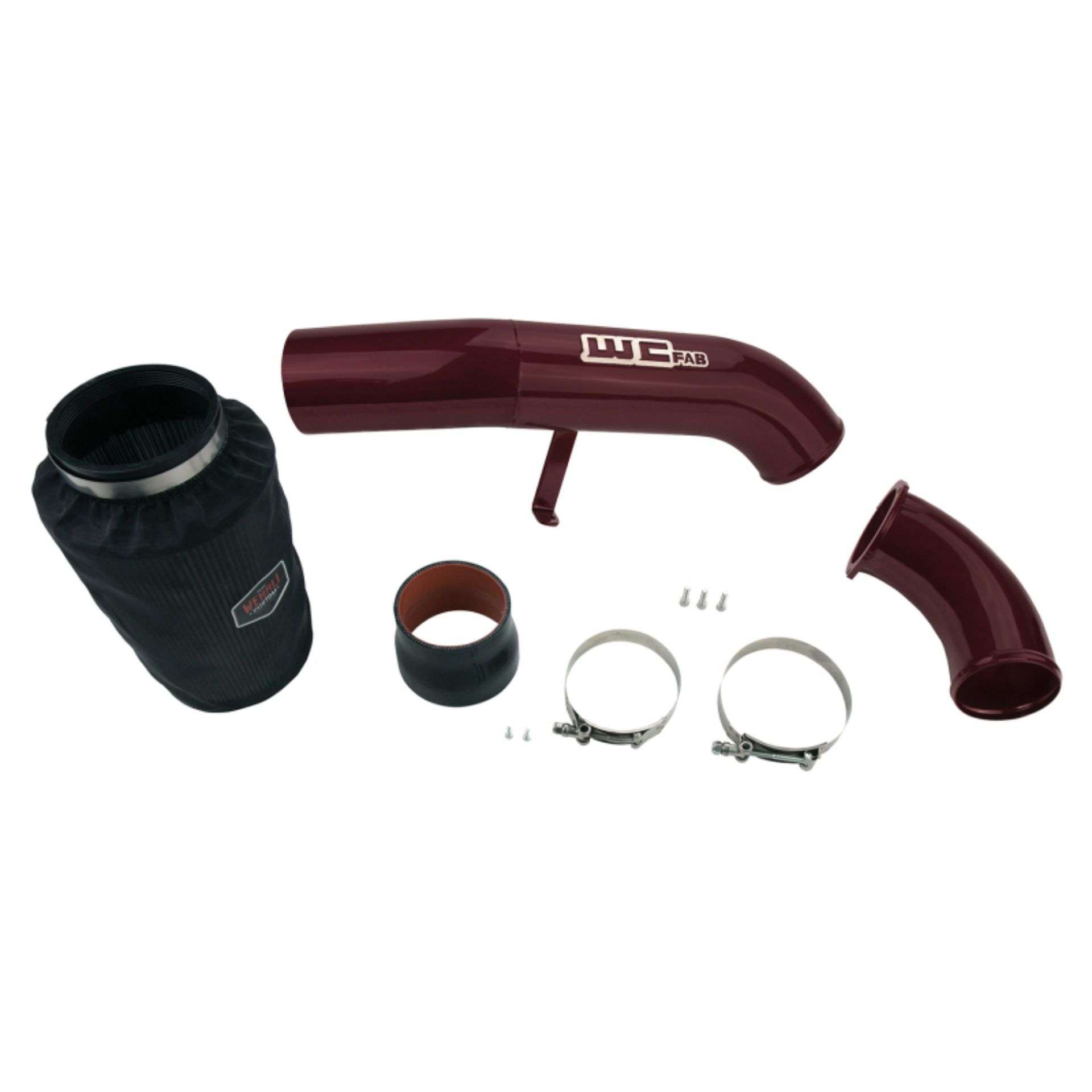 Picture of Wehrli 01-04 Chevrolet 6.6L LB7 Duramax 4in Intake Kit Stage 2 - WCFab Red