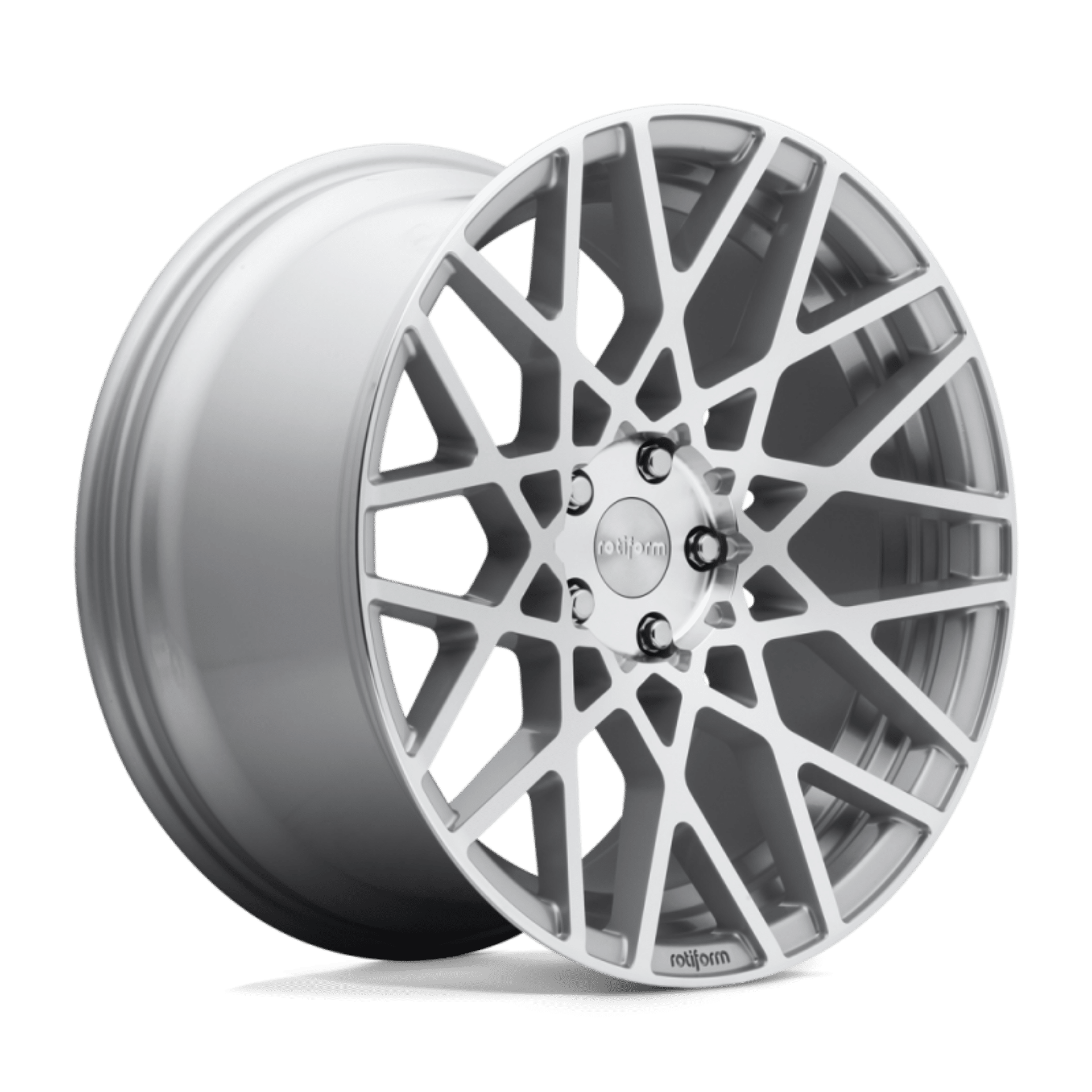 Picture of Rotiform R110 BLQ Wheel 18x8.5 5x120 35 Offset - Gloss Silver Machined