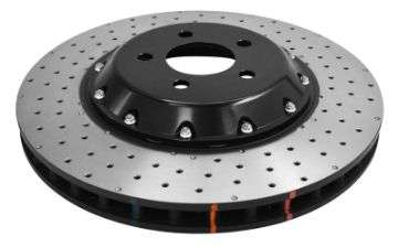 Picture of DBA 15-20 Ford Mustang GT Perf Package 380mm Front Rotor Front 5000 Series Drilled Rotor w-Blk Hat