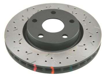 Picture of DBA 11-14 Ford Mustang GT w-Standard Brakes 3-7L Front Drill & Slot Street Series Rotor w-Blk Hat