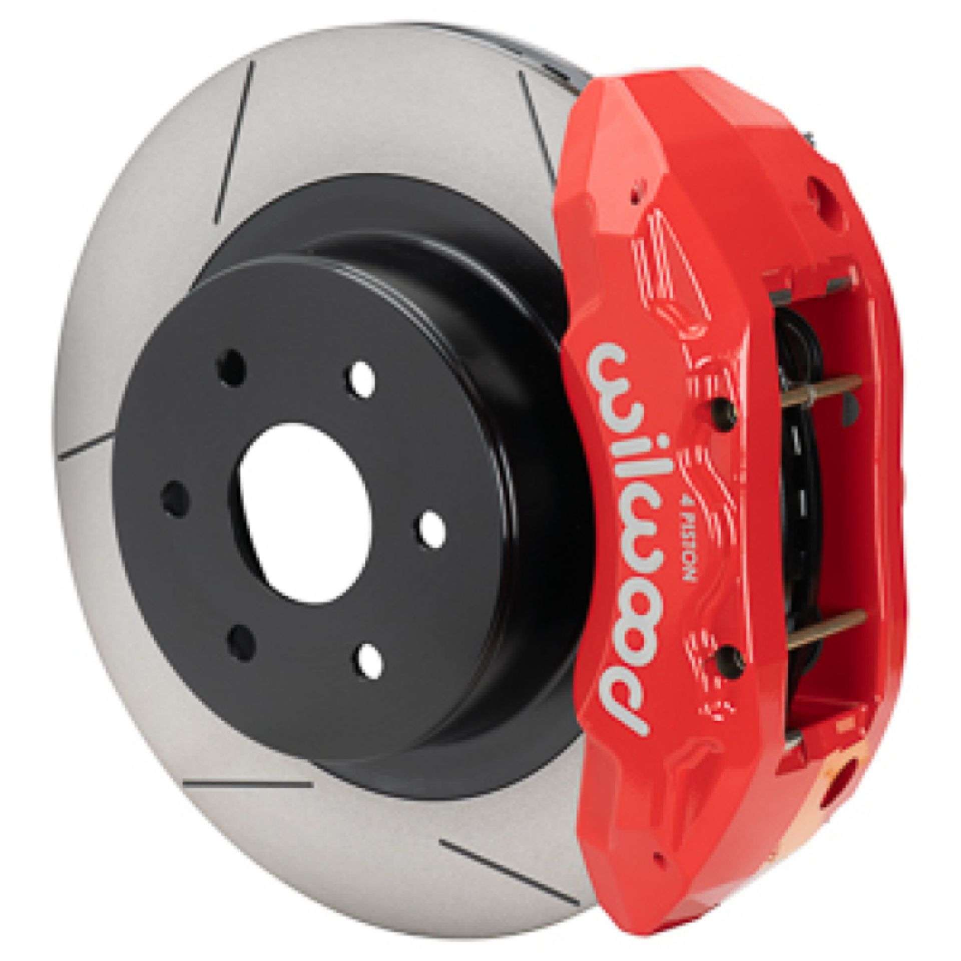 Picture of Wilwood 99-18 Chevy Silverado-GMC Sierra 16x1-25 Slotted Rotor TX4R 4 Piston Rear Brake Kit - Red