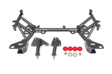 Picture of BMR 93-02 4th Gen F-Body K-Member LT1 Motor Mounts Pinto Rack Mounts Black Hammertone