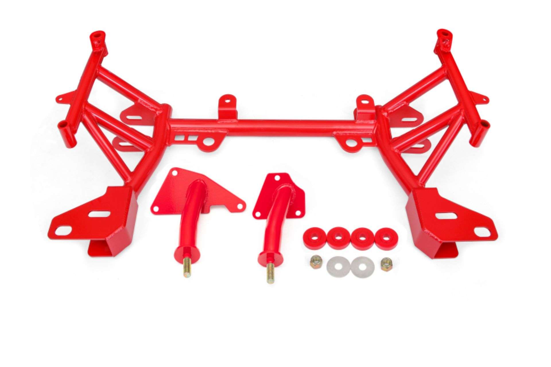 Picture of BMR 93-02 4th Gen F-Body K-Member LT1 Motor Mounts Standard Rack Mounts Red