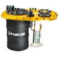 Picture of Fuelab Quick Service Surge Tank w-Bosch Lift Pump & Single 500LPH Brushless Pump w-Controller - Gold