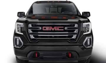 Picture of AVS 20-23 GMC Sierra 1500 Aeroskin LightShield Pro Color-Match Hood Protector - Onyx Blk