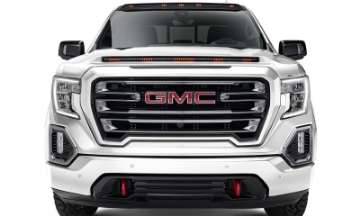 Picture of AVS 20-23 GMC Sierra 1500 Aeroskin LightShield Pro Color-Match Hood Protector - Wht- Frost Tri-Coat