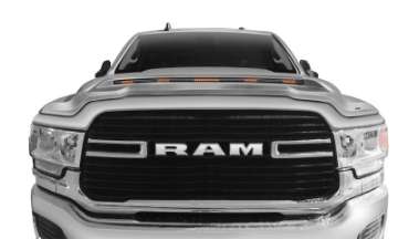 Picture of AVS 20-23 RAM 2500-3500 Aeroskin LightShield Pro Color-Match Hood Protector - Billet Silver Metal