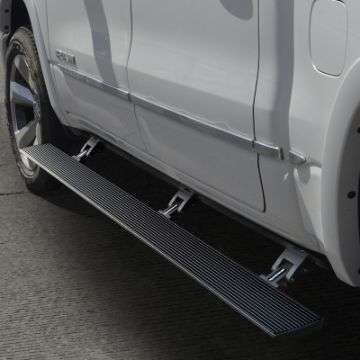 Picture of Go Rhino 19-23 Ram 1500 CC 4dr E-BOARD E1 Electric Running Board Kit 3 Brkt No Drl - Bedliner Coat