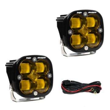 Picture of Baja Designs Squadron SAE LED Auxiliary Light Pod Pair - Amber