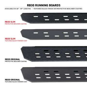 Picture of Go Rhino RB30 Slim Line Running Boards 57in- - Tex- Blk Boards ONLY-Req- Mounting Brackets