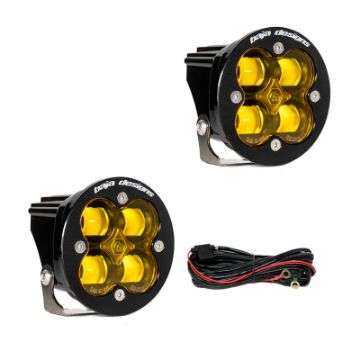 Picture of Baja Designs Squadron R SAE LED Spot Light - Amber - Pair