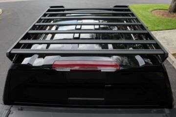 Picture of Go Rhino 19-23 Chevrolet-GMC Silverado-Sierra 1500 CC Ceros Low Profile Roof Rack - Tex- Blk