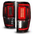 Picture of ANZO 19-22 Ford Ranger Full LED Taillights w- Lightbar Sequential Signal Black Housing-Clear Lens