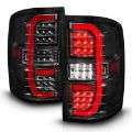 Picture of ANZO 14-18 GMC Sierra 1500 Full LED Taillights Black Housing Clear Lens w-C Light Bars