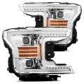 Picture of AlphaRex 18-20 Ford F-150 LUXX LED Proj Headlights Plank Style Chrome w-Activ Light-DRL