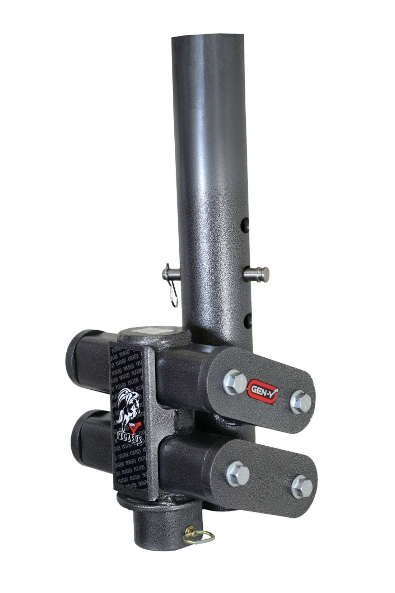 Picture of Gen-Y Pegasus Torsion-Flex Low Profile 5in Offset 4in RD Tube Gooseneck 2-5/16in Coupler Std Height