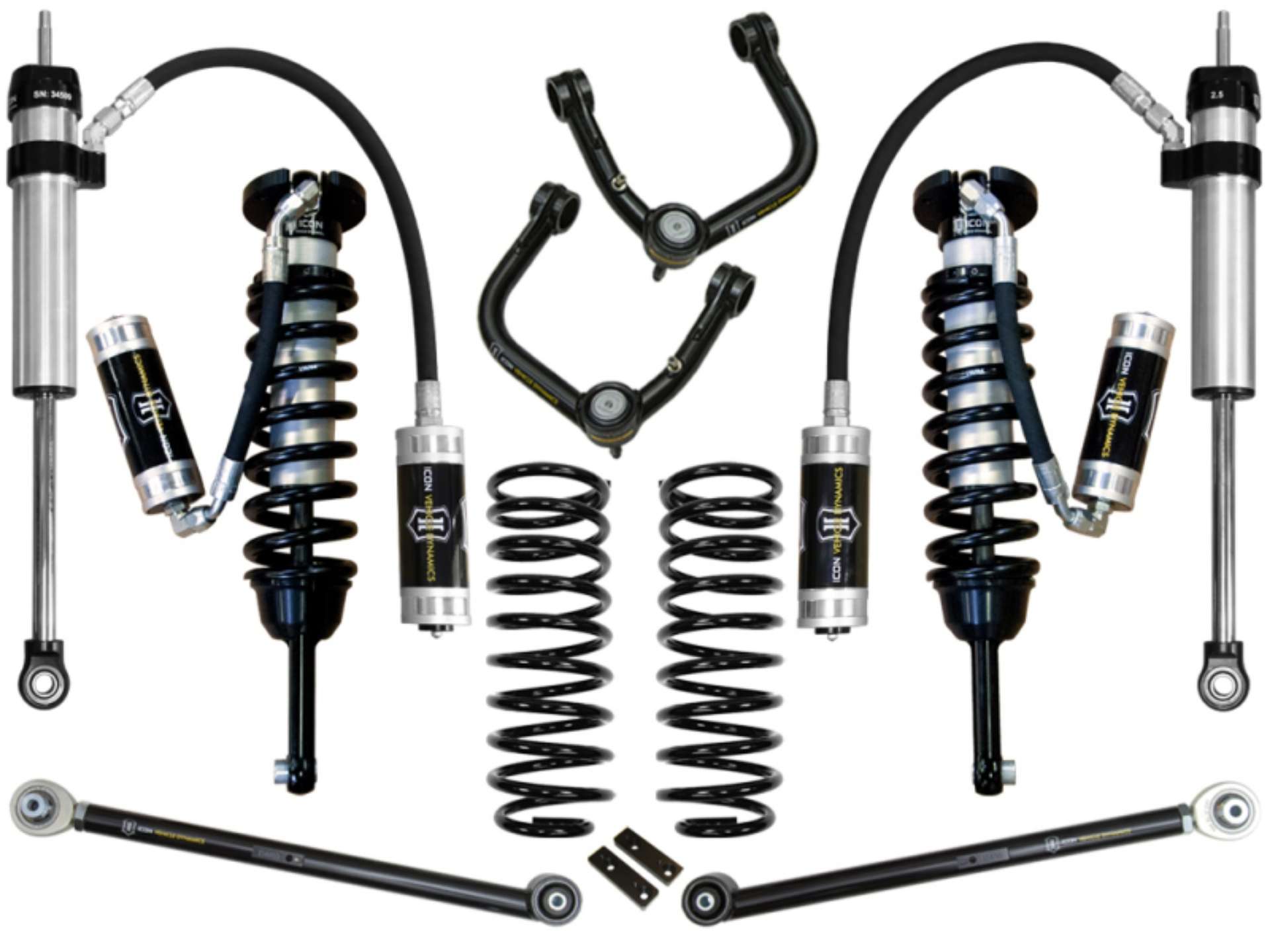 Picture of ICON 2010+ Toyota FJ-4Runner 0-3-5in Stage 5 Suspension System w-Tubular Uca