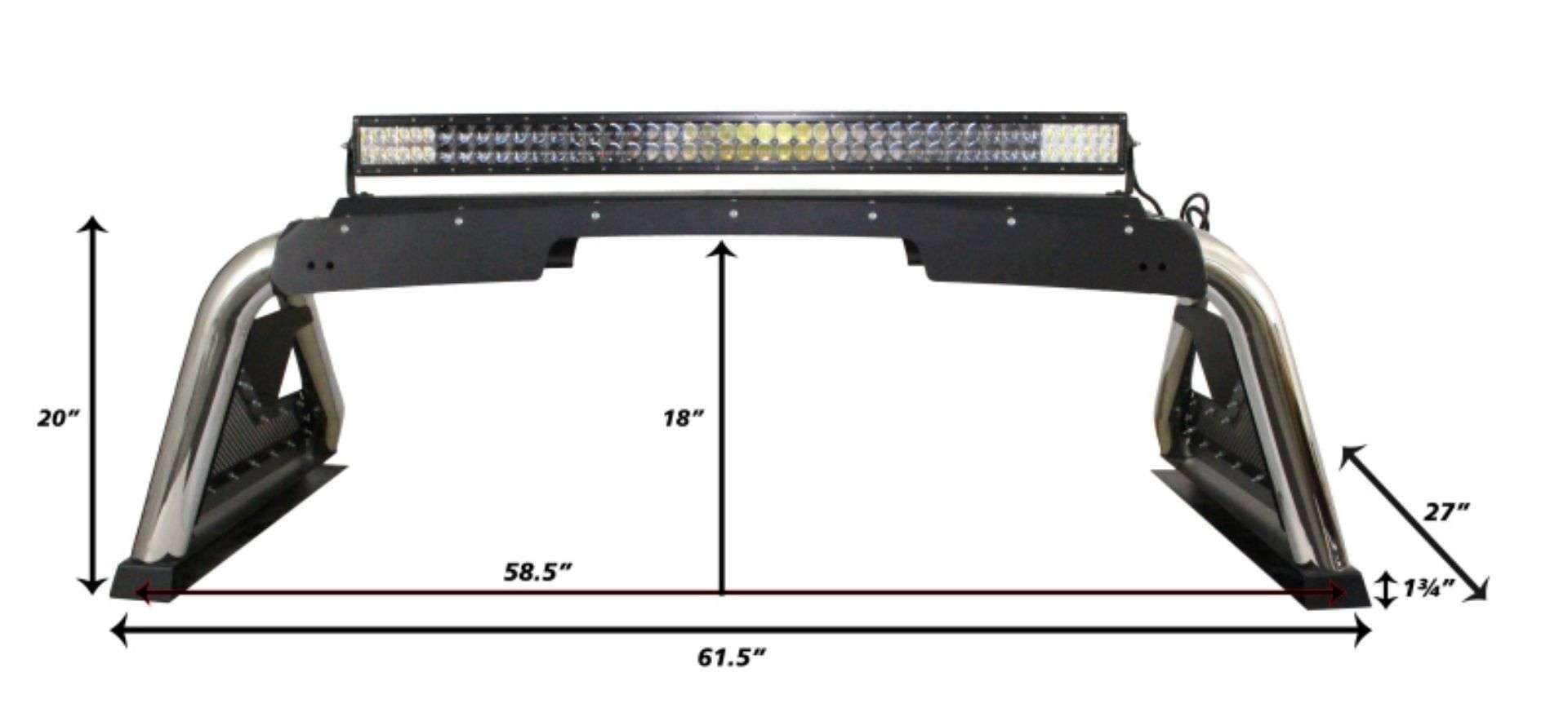 Picture of Go Rhino 15-20 Chevy Colorado Sport Bar 2-0 Complete Kit w-Sport Bar + Retractable Light Mnt