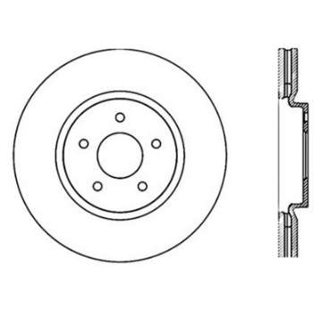 Picture of StopTech Infiniti G37 - Nissan 370Z SportStop Slotted & Drilled Front Left Rotor