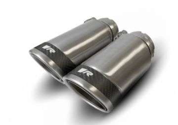 Picture of Remus Stainless Steel 84mm Angled w-Carbon Ring Tail Pipe Set Pair
