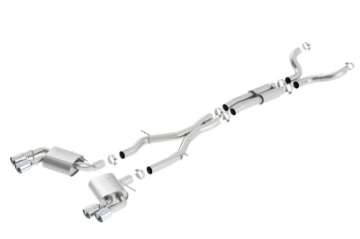 Picture of Borla Chevy 16-17 Camaro 6-2L ATAK Catback w- Dual Tips NPP Dual Split Rear Exit