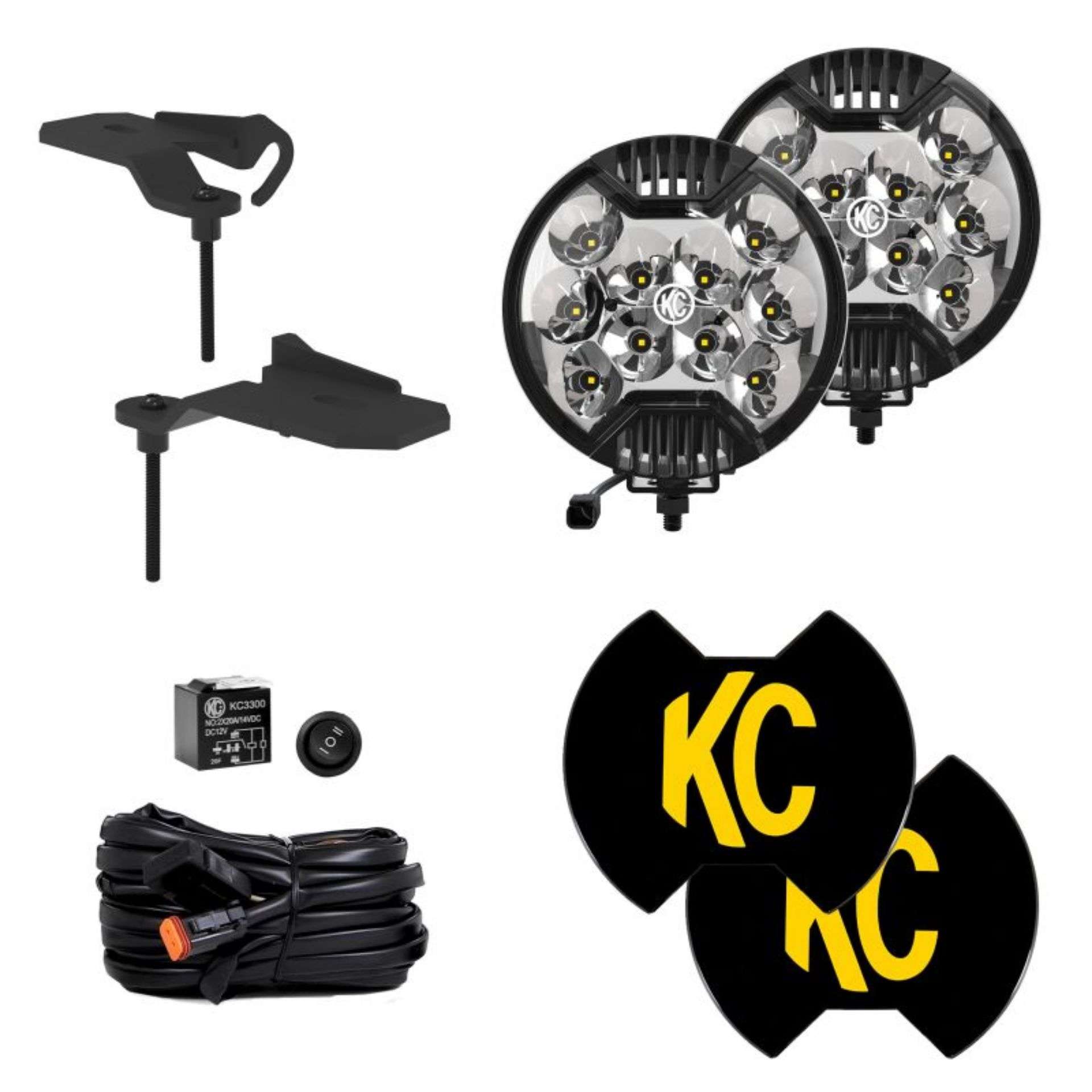 Picture of KC HiLiTES Jeep 392-Mojave SlimLite LED 2-Light Sys Ditch Light Kit