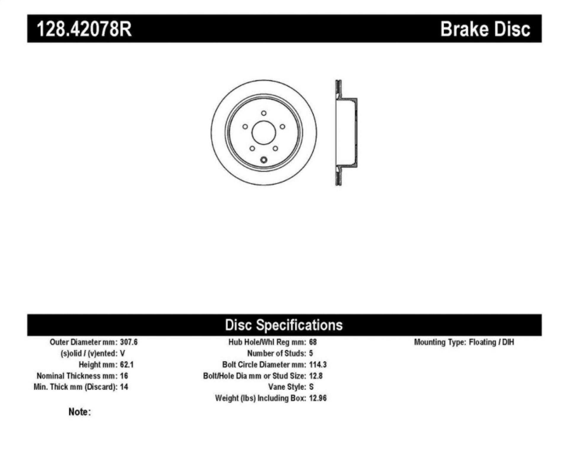 Picture of StopTech 03-07 Infiniti FX35-45 Drilled Right Rear Rotor