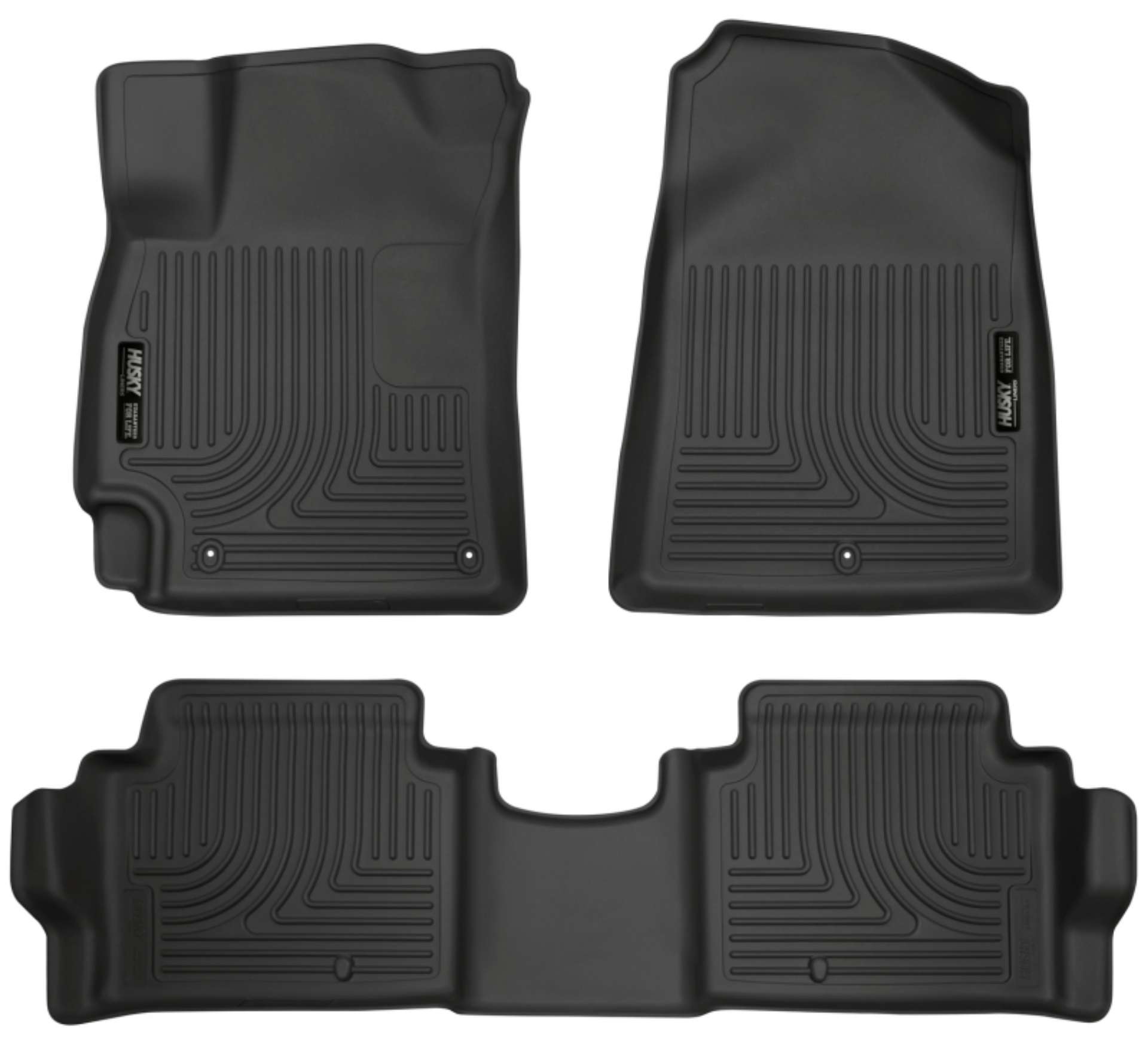 Picture of Husky Liners 2017 Hyundai Elantra Weatherbeater Black Front and Second Row Floor Liners