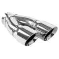 Picture of MagnaFlow Double Wall 3in Dual Round Polished Tip 2-25in Inlet