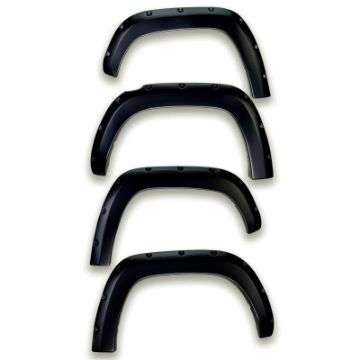 Picture of EGR 14+ Chev Silverado 6-8ft Bed Bolt-On Look Color Match Fender Flares - Set - Black