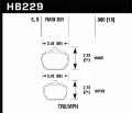 Picture of Hawk70-73 Triumph Stag Blue 9012 Race Front Brake Pads